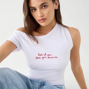 Frankies Bikinis One Shoulder Tee